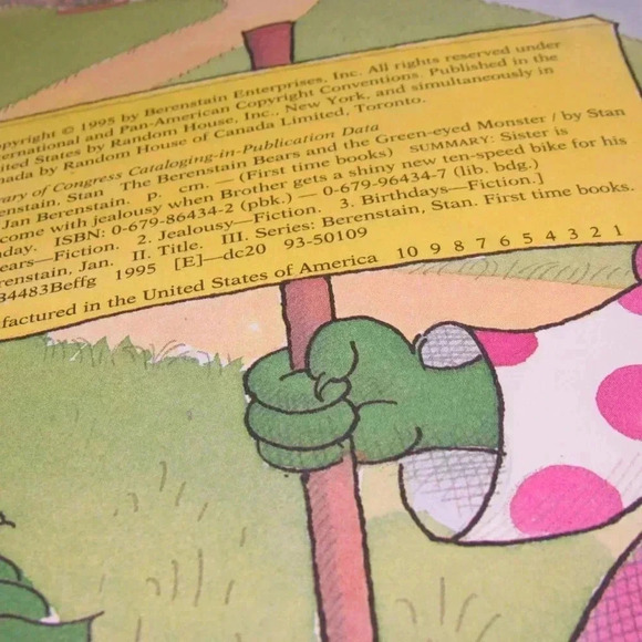 The Berenstain Bears and the GREEN-EYED MONSTER Color Illustrated Paperback Book - Picture 3 of 3